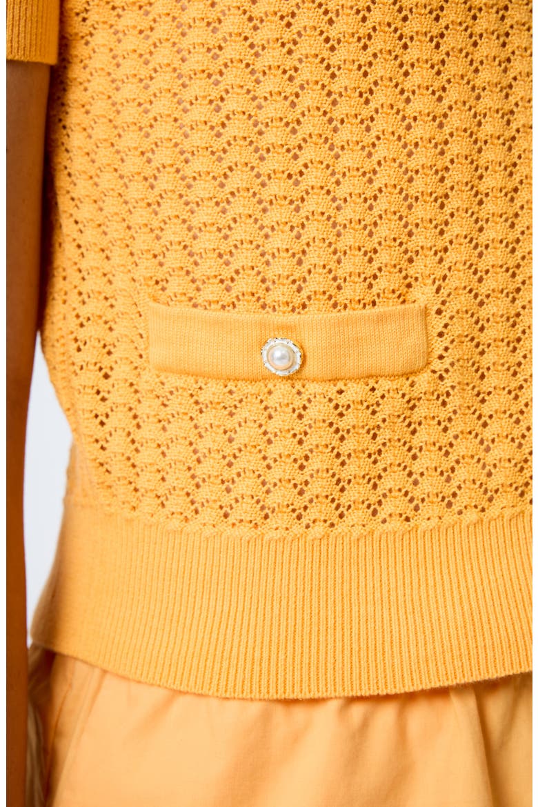 Mozart Micro Scallop Stitch Top, Alternate, color, CLEMENTINE