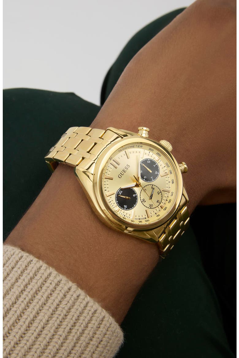Dawson Chronograph Bracelet Watch, 44mm, Alternate, color, GOLD TONE