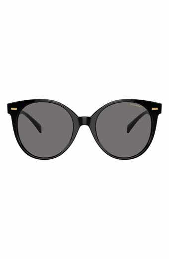 Versace 55mm Polarized Round Sunglasses