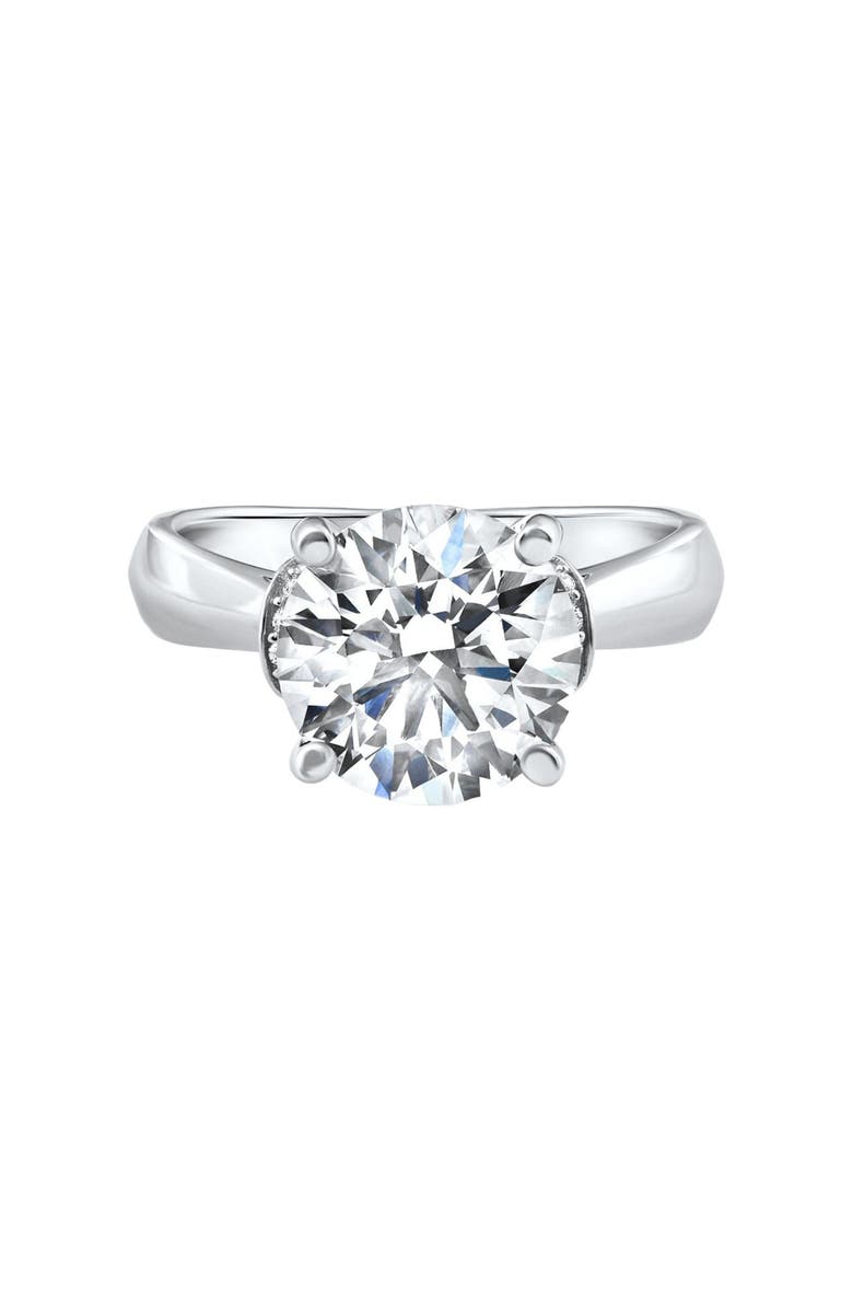 Bliss Diamond Certified 4.16Ct Cathedral Round Diamond Engagement 14k Gold Lab Grown, Main, color, 