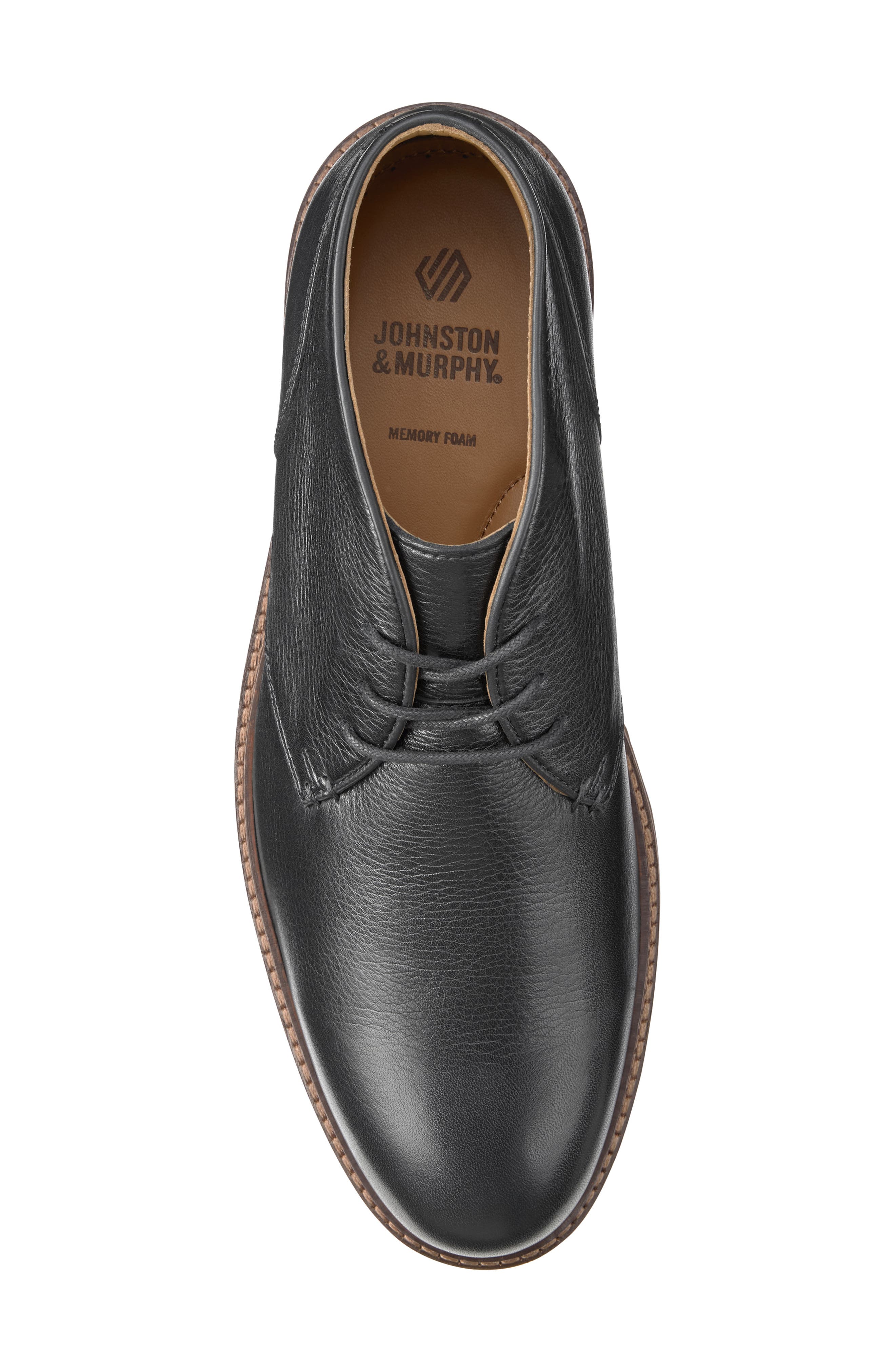 Johnston & Murphy Calder Chukka Boot, Alternate, color, Black Tumbled Full Grain