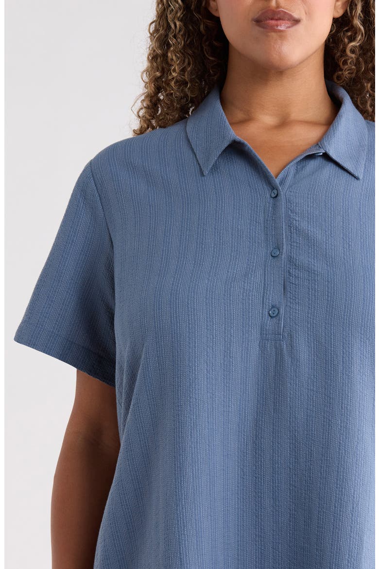 Pinstripe Shift Dress, Alternate, color, COLD SPRAY