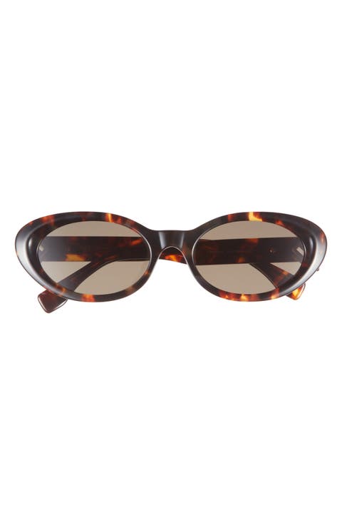 'Fendi Diamonds 53mm Oval Sunglasses