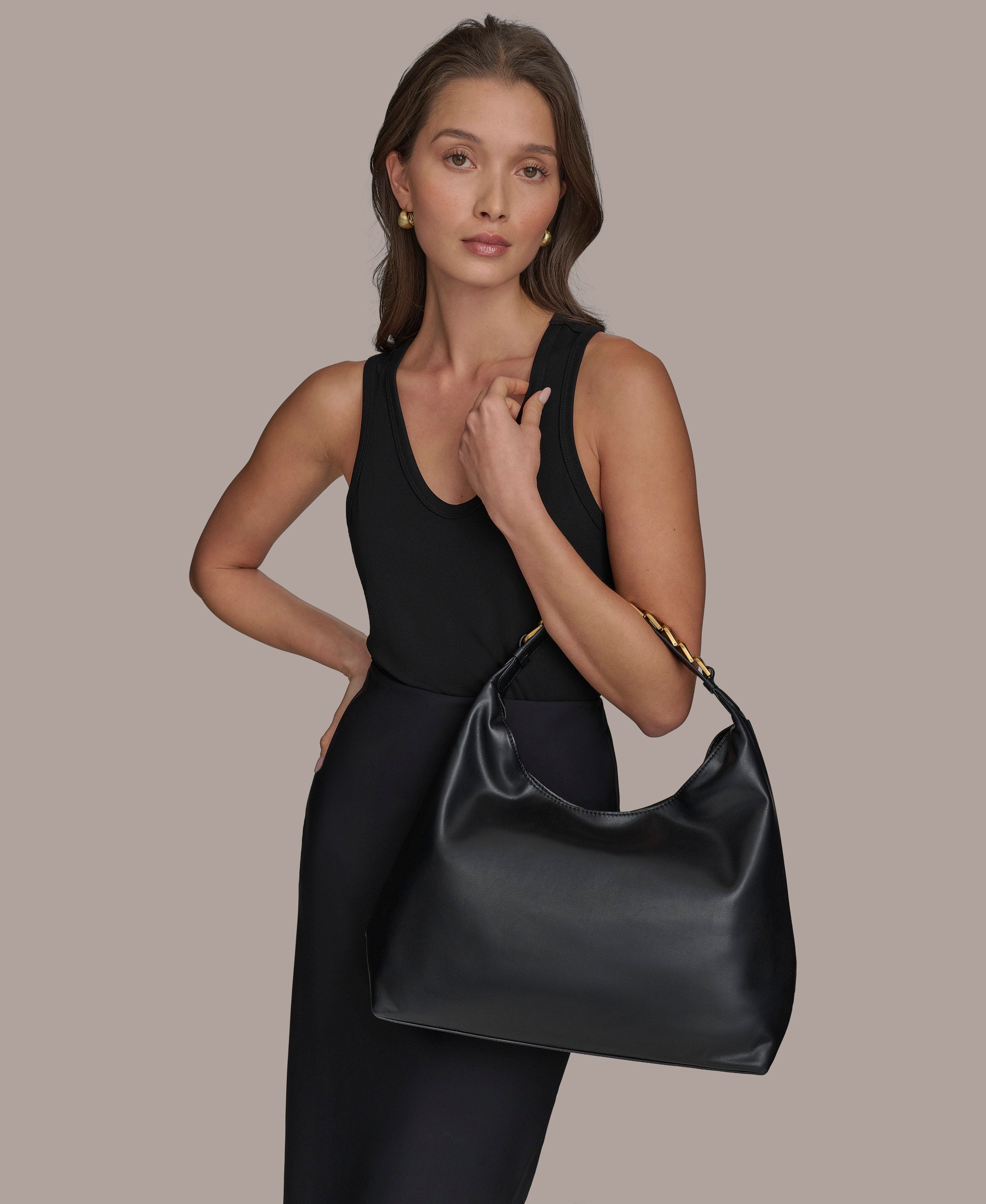 Donna Karan New York Bellmore Small Shoulder Bag, Alternate, color, Brilliant White