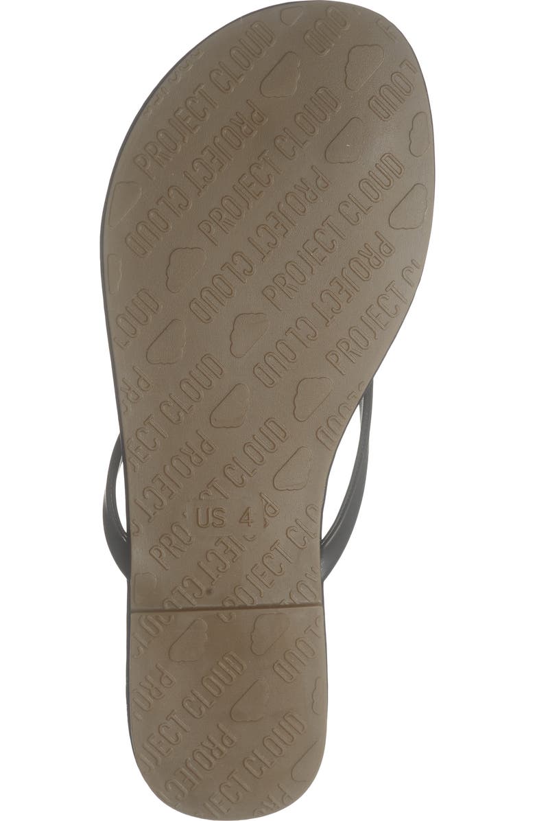 Project Cloud Kids' Little Fountain Flip Flop, Alternate, color, Black