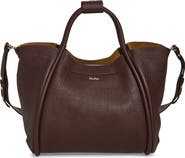 Max Mara Marine Grained Leather Tote