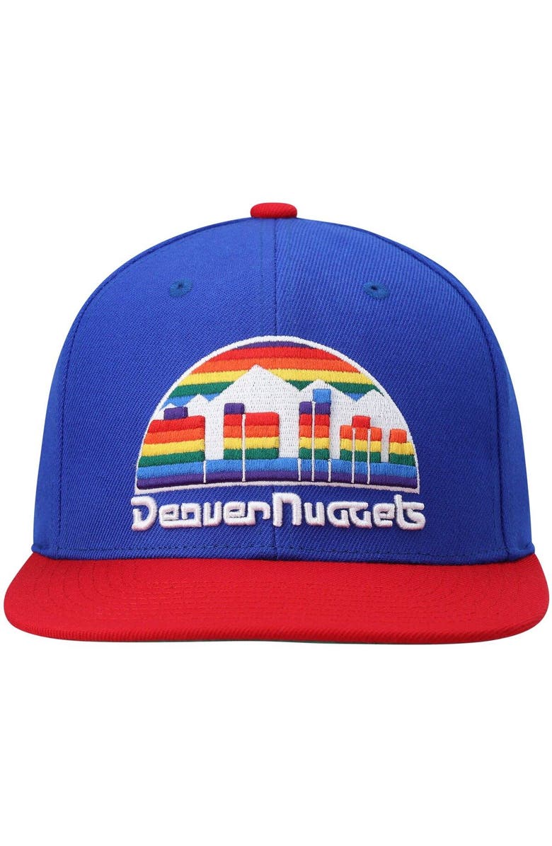 Mitchell & Ness Men's Mitchell & Ness Royal/Red Denver Nuggets Hardwood Classics Team Two-Tone 2.0 Snapback Hat, Alternate, color, Royal