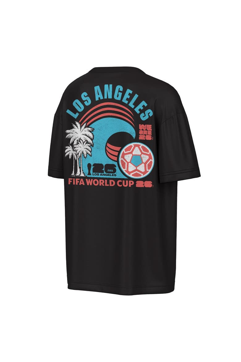 Men's Outerstuff Black FIFA World Cup 2026 Los Angeles Big City Poster T-Shirt, Alternate, color, Black