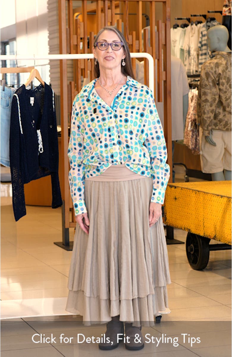 Bright Spot Crinkled Cotton Button-Up Shirt, sales video thumbnail