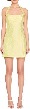 Amanda Uprichard Emalin Jacquard Satin Cocktail Minidress