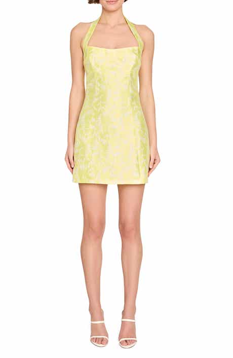 Amanda Uprichard Emalin Jacquard Satin Cocktail Minidress