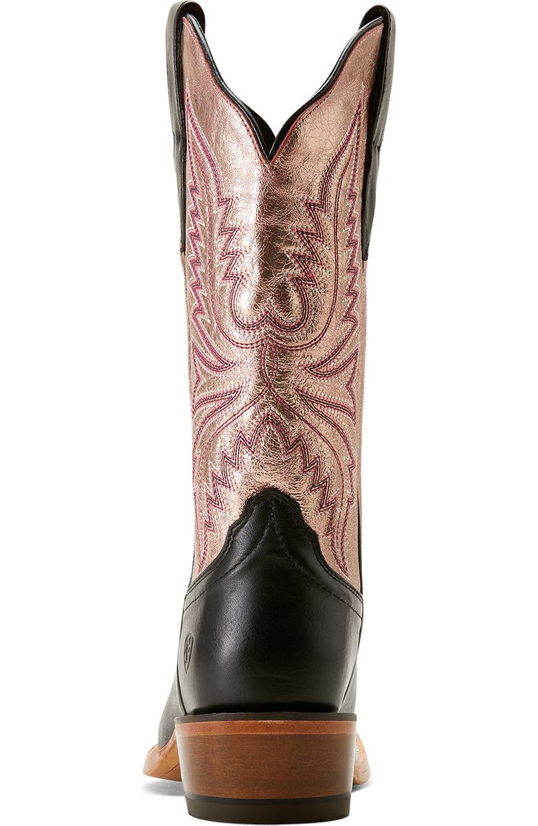 Ariat Futurity Flash Western Boot, Alternate, color, Midnight Black/Rose Gold Shine