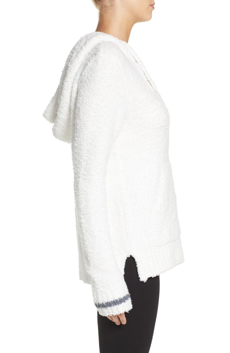 Barefoot Dreams<sup>®</sup> Barefoot Dreams Cozychic<sup>®</sup> Baha Lounge Hoodie, Alternate, color, White/Graphite