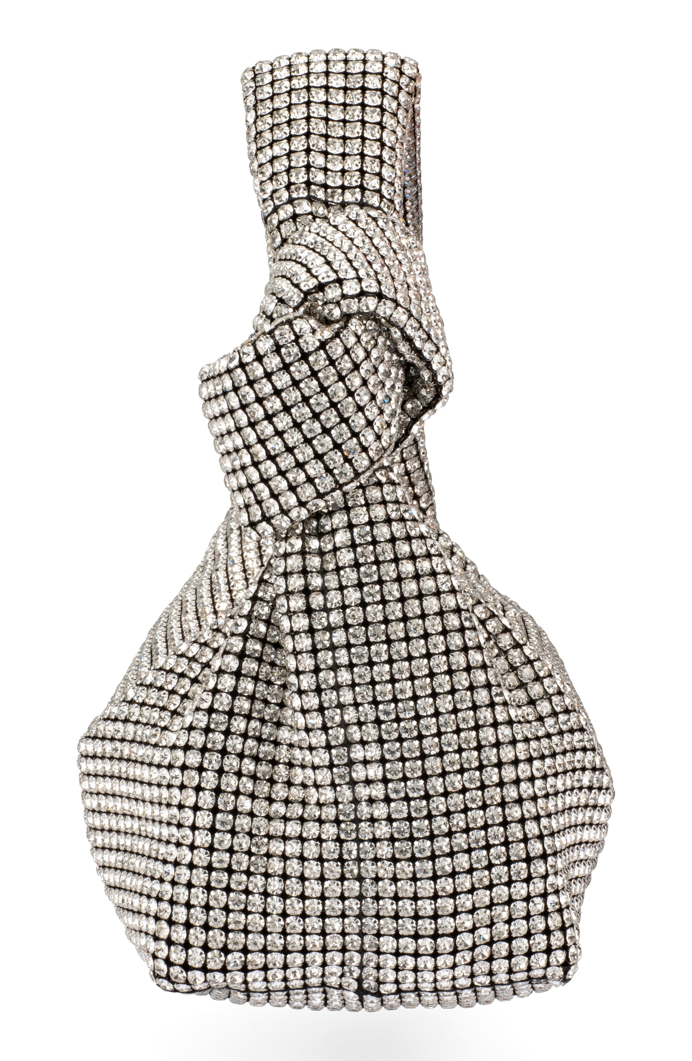 Olga Berg Polly Crystal Shoulder Bag, Alternate, color, Silver