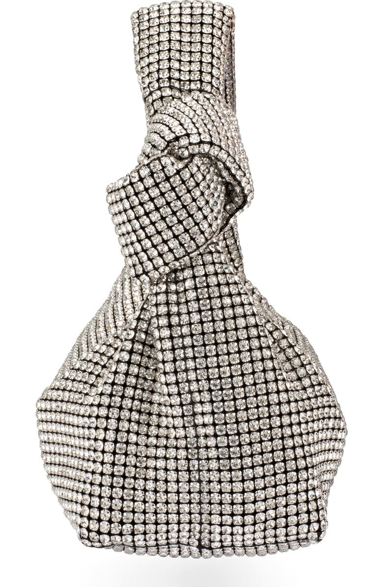 Olga Berg Polly Crystal Shoulder Bag, Alternate, color, Silver