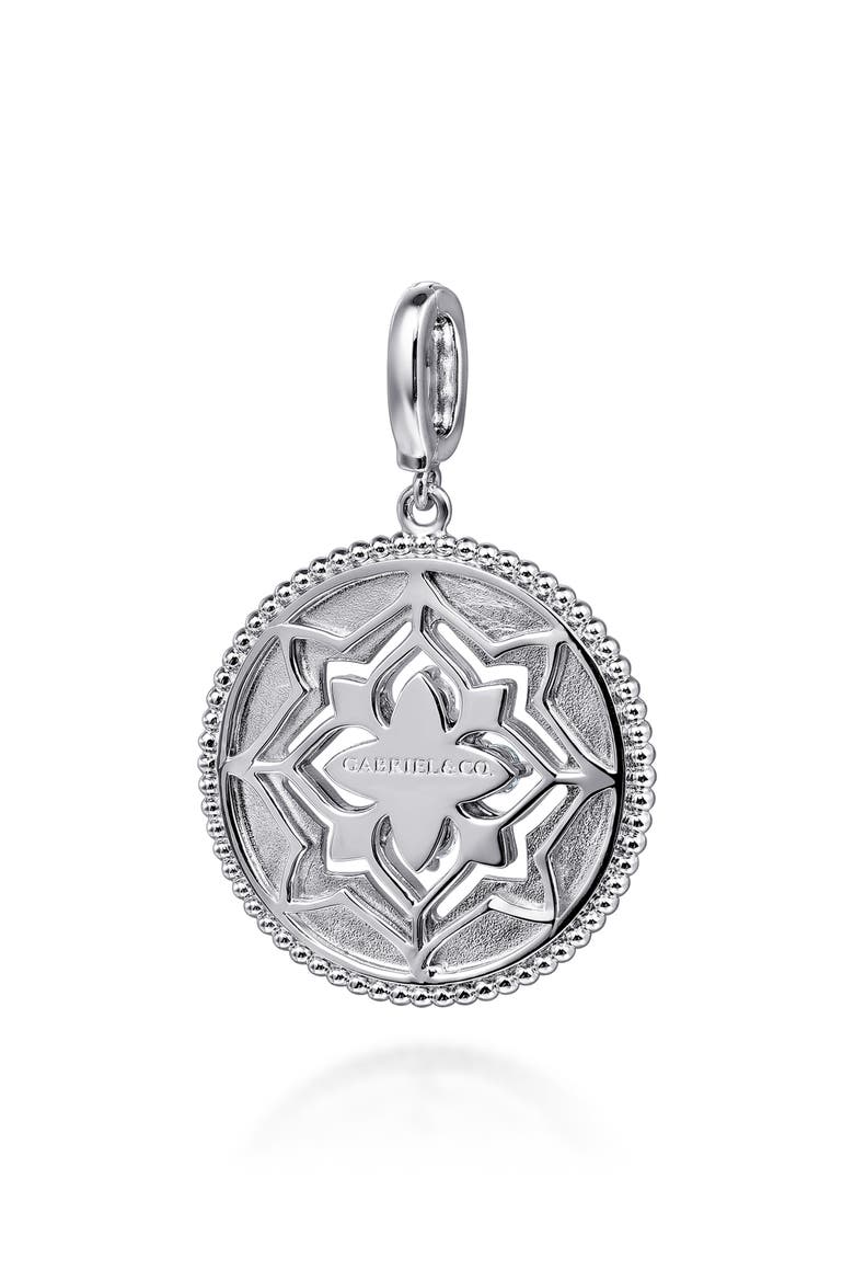 Bujukan Gemstone & Sterling Silver Medallion Pendant, Alternate, color, BLUE/ STERLING SILVER