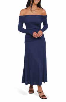 Petal & Pup Katiya Off the Shoulder Long Sleeve Dress
