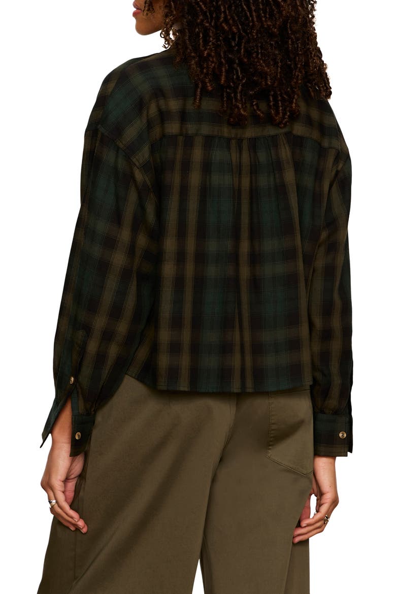 The Autumn Edit Flannel Shirt, Alternate, color, FOREST GREEN PLAID