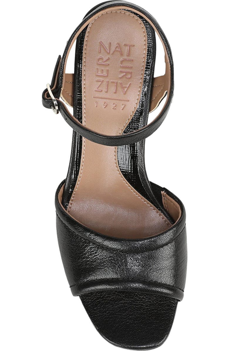 Naturalizer Petra Ankle Strap Platform Sandal, Alternate, color, Black Leather