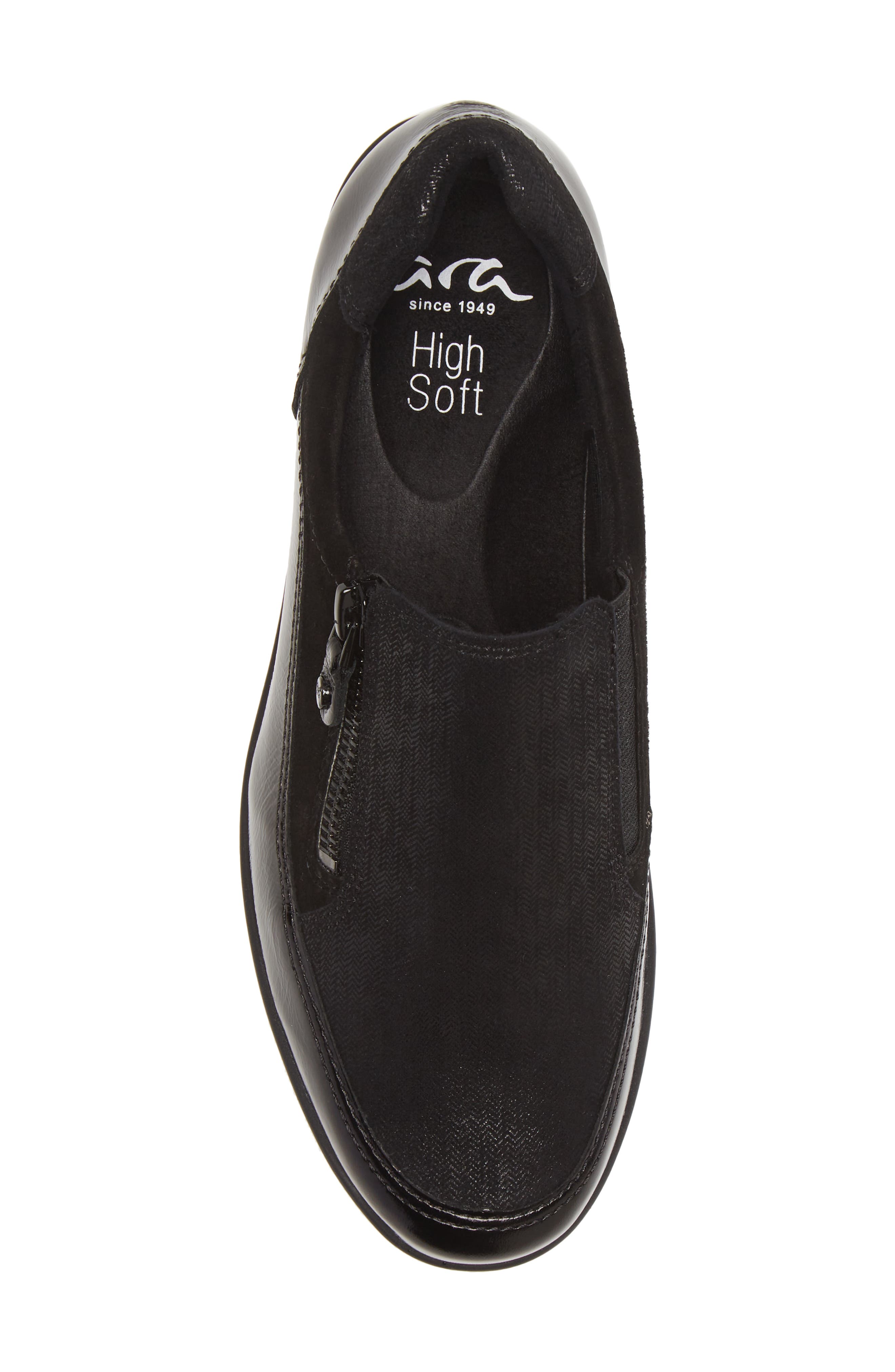 Zora Wedge Shoe, Alternate, color, BLACK NAPPA-METALLIC