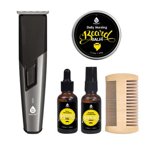 Mario Lopez Rechargeable Men’s Grooming and Beard Care Bundle Complete Hair, Beard, Nose, and Ear Kit