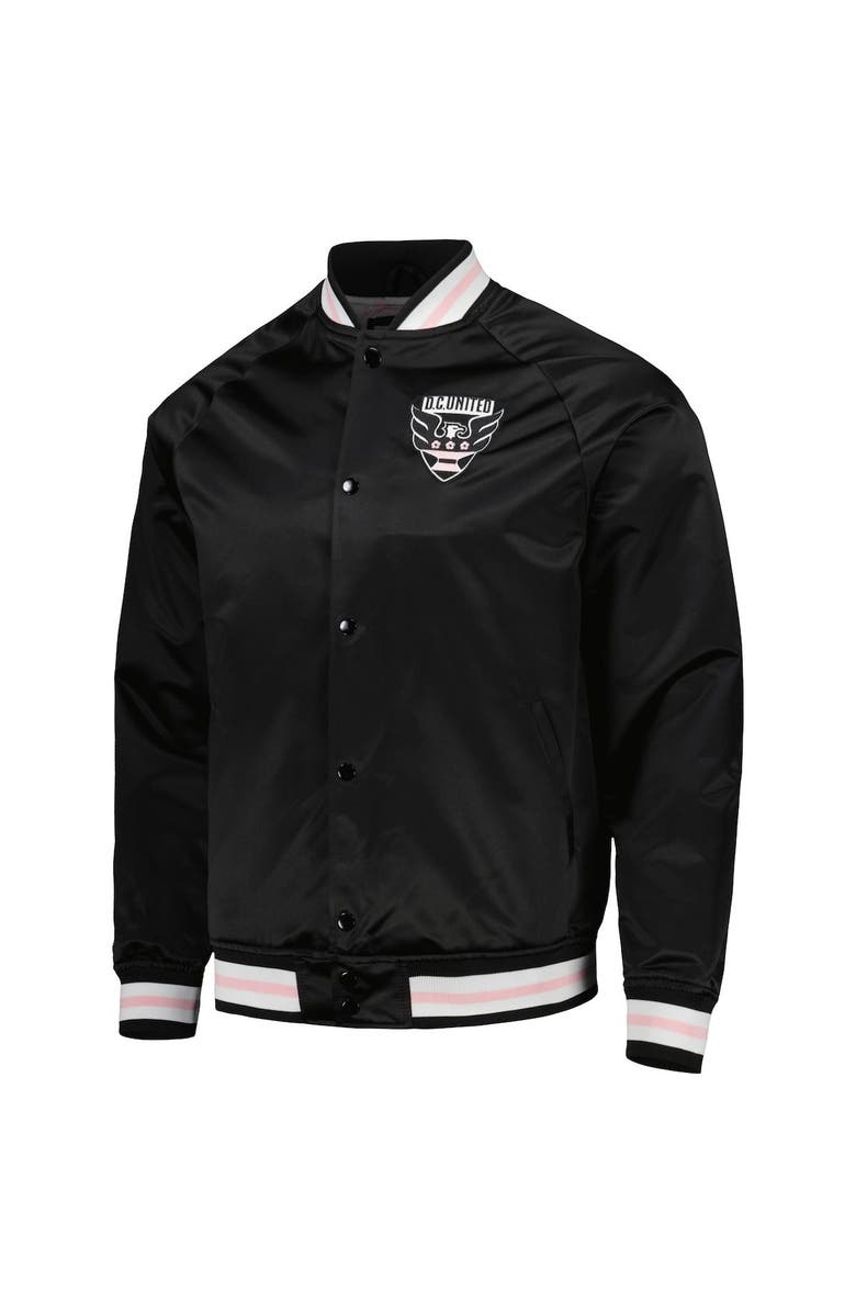 Mitchell & Ness Men's Mitchell & Ness Black D.C. United Cherry Blossom Satin Full-Snap Jacket, Alternate, color, 