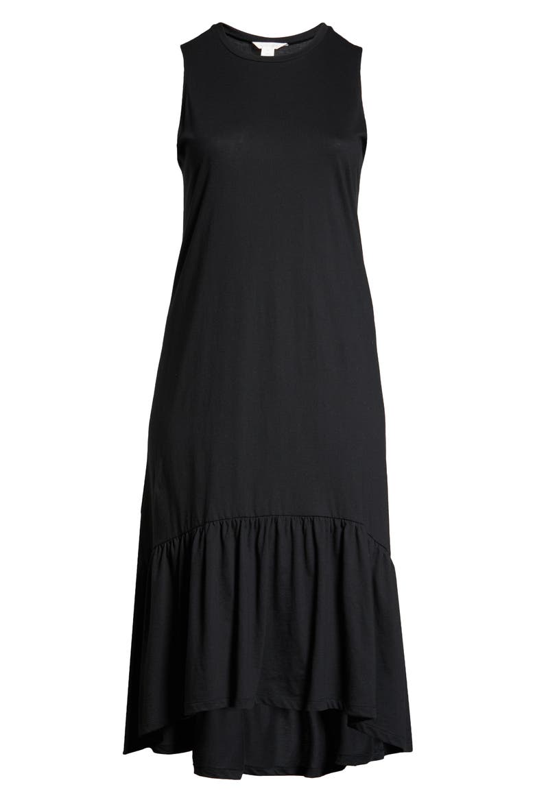 Sleeveless High-Low Dress, Alternate, color, BLACK