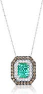 SOUZANA by Suzy Levian 14K Gold 2.94ct Emerald & 0.97cttw Diamond Pendant Necklace