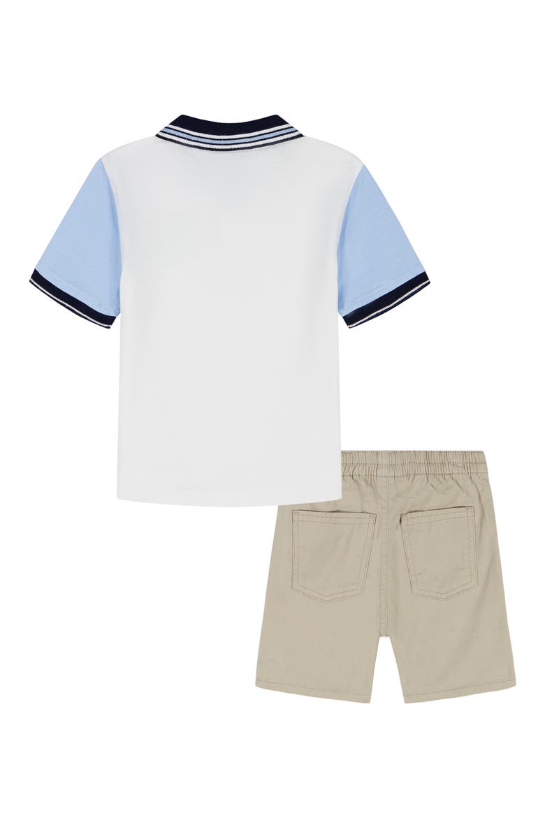 Kids' Polo & Chino Shorts Set, Alternate, color, WHITE