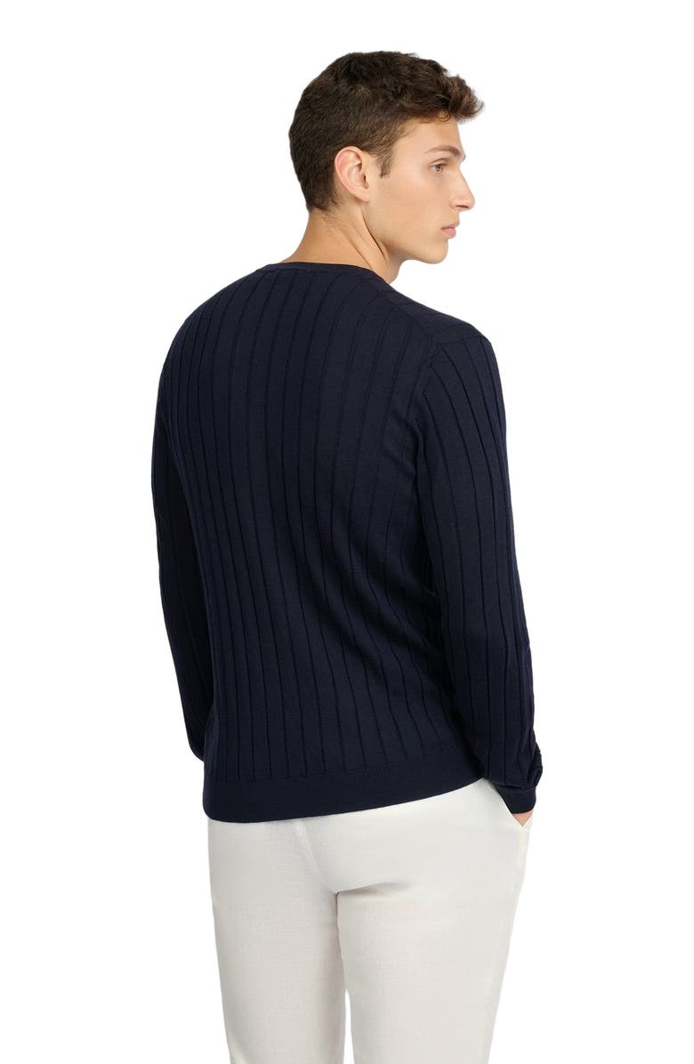 Onia Extra Fine Merino Wool Crewneck Sweater, Alternate, color, Midnight