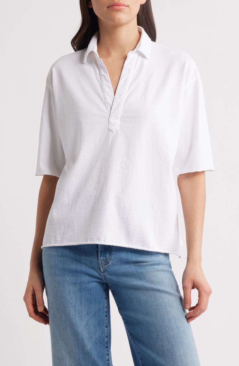 Frank & Eileen Patty Short Sleeve Henley, Main, color, White