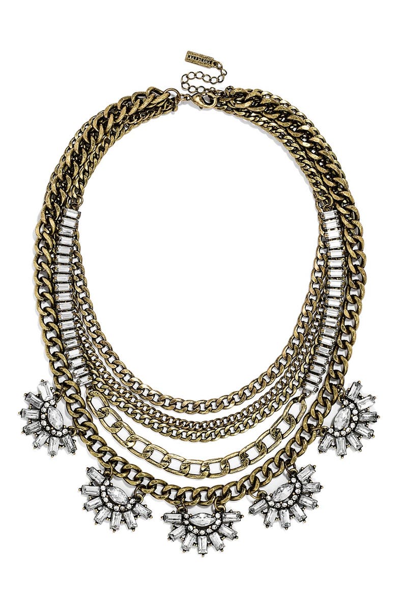 BaubleBar 'Sundial' Chain Bib Necklace, Main, color, 