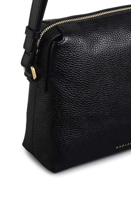 Radley Eastcastle Pebbled Leather Mini Crossbody Bag In Black