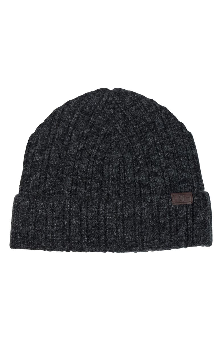 Hickey Freeman Cashmere Marbled Rib Knit Beanie, Main, color,