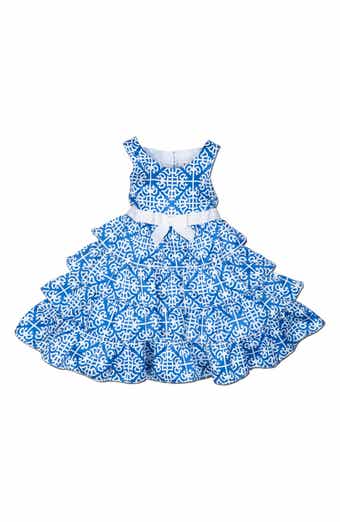 JOE-ELLA Kids' Tile Print Party Dress