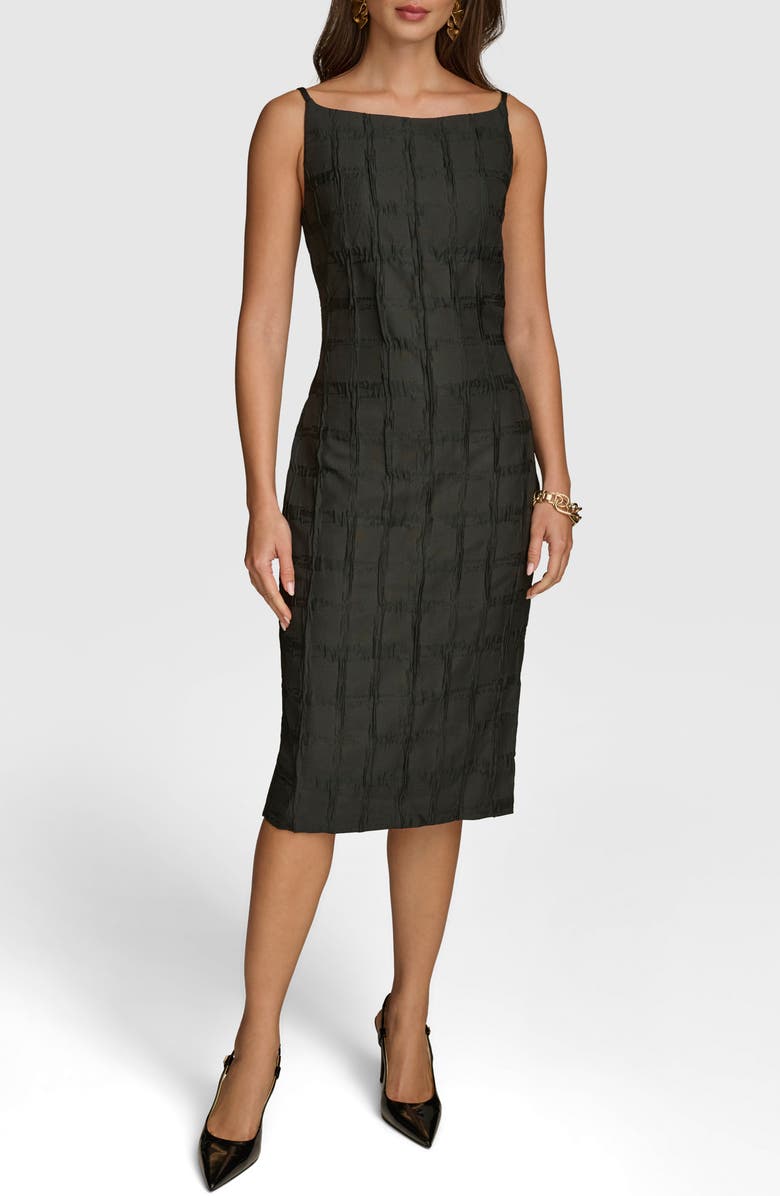 Donna Karan New York Texture Sleeveless Sheath Dress, Main, color, 
