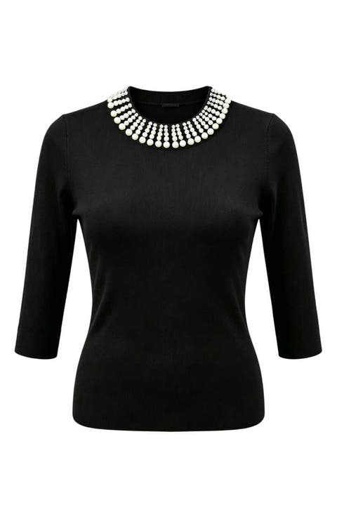 Embellished Crewneck Sweater