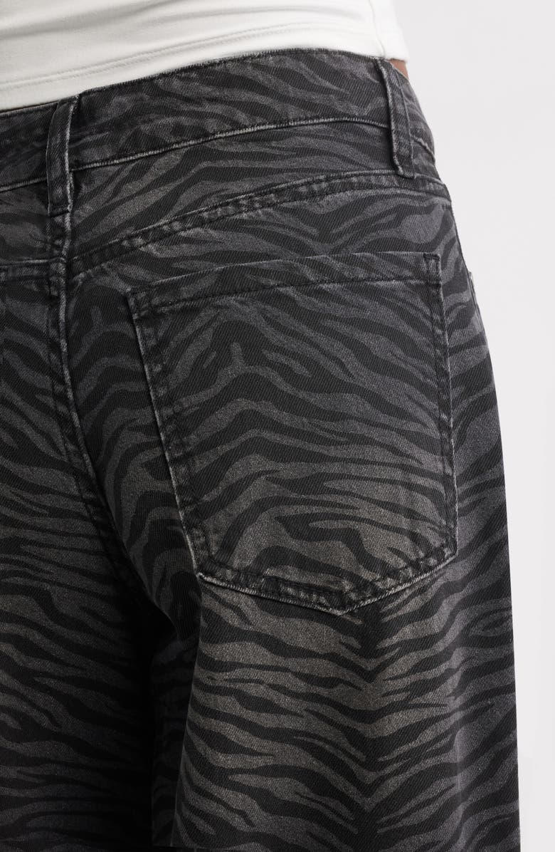 PTCL Viola Zebra Print High Waist Baggy Jeans, Alternate, color, Zebra Black Wash