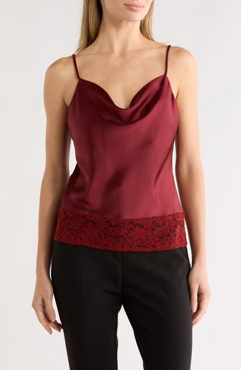 Lace Trim Satin Camisole