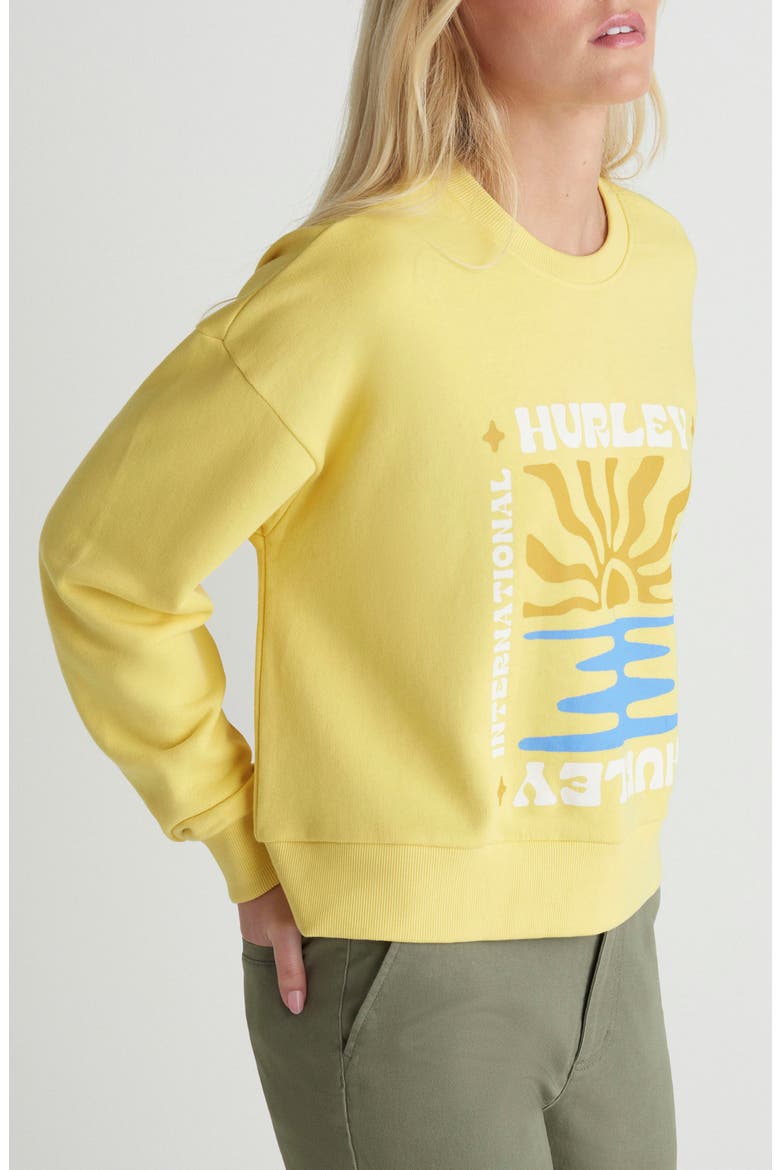 Living Peace Boxy Cotton Terry Graphic Sweatshirt, Alternate, color, DANDELION