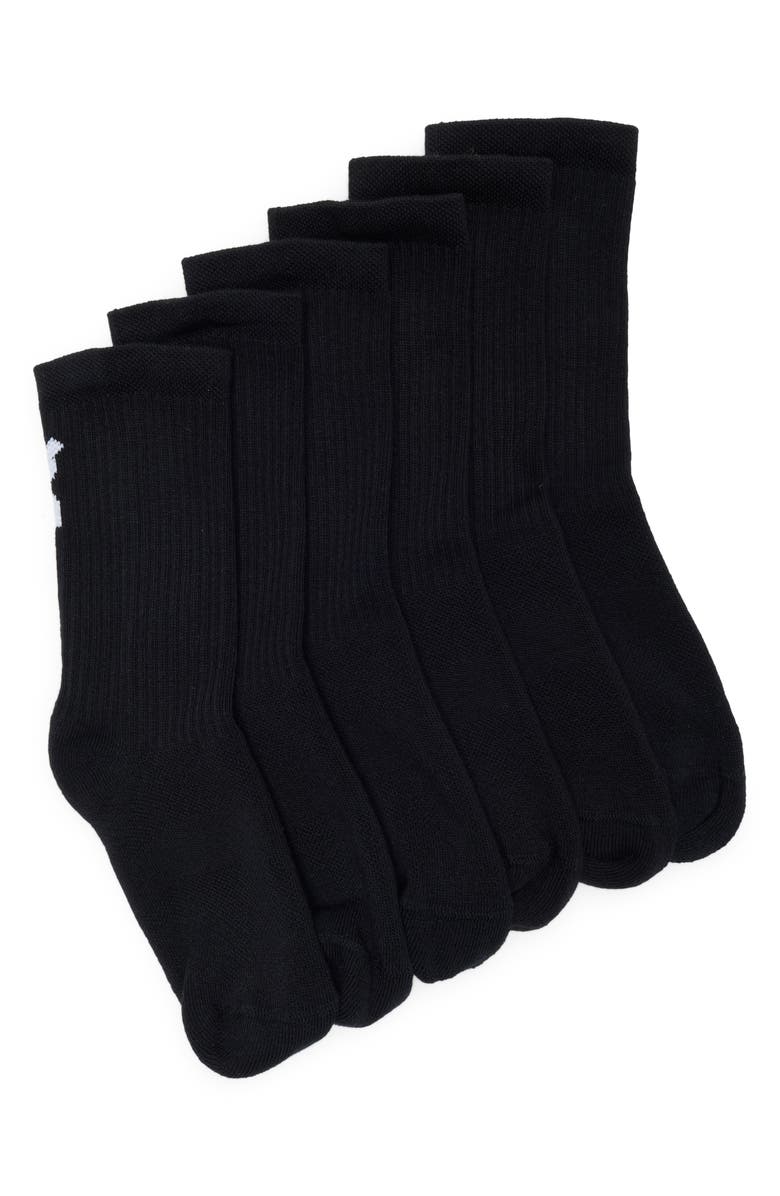 On Kids' 3-Pack Crew Socks, Main, color, Black