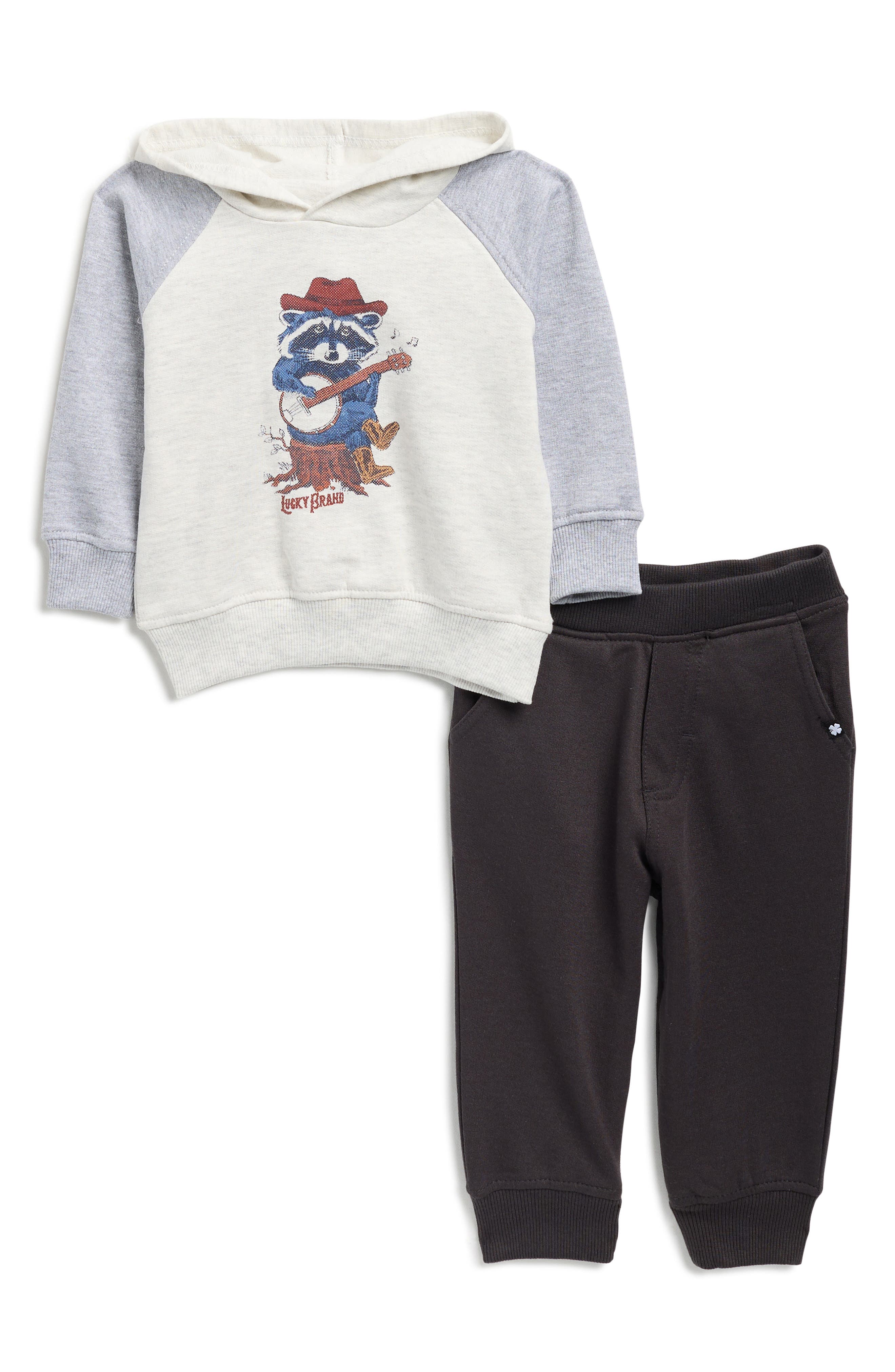 Lucky Brand Graphic Hooded T-Shirt & Joggers Set
