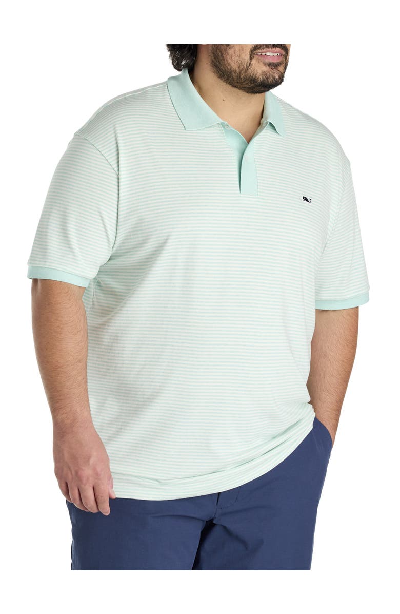 vineyard vines Big & Tall Edgartown Pique Polo Shirt, Main, color, Aqua Haze