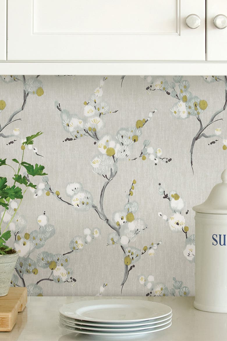 Mirei Peel and Stick Wallpaper, Alternate, color, GREY