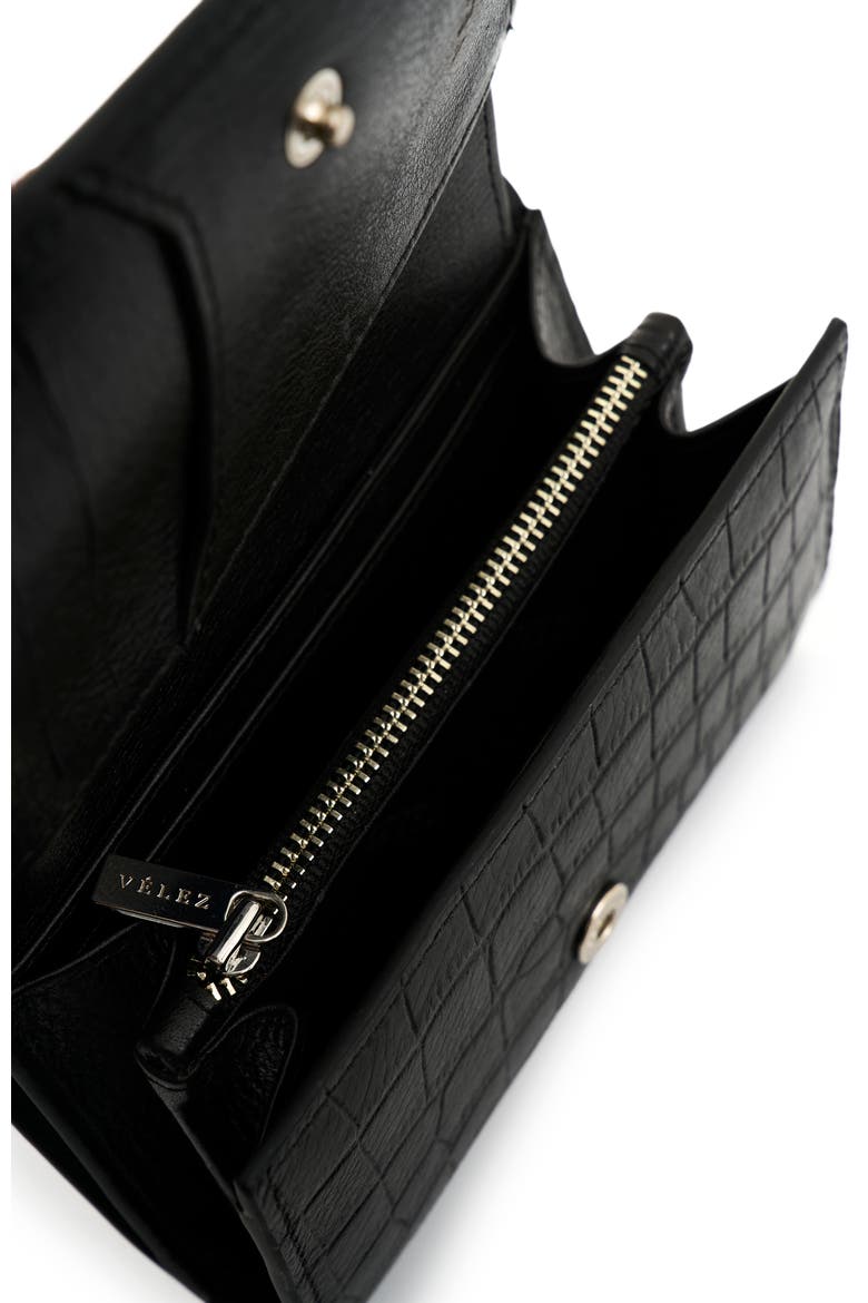 Embossed Leather Wallet, Alternate, color, Black