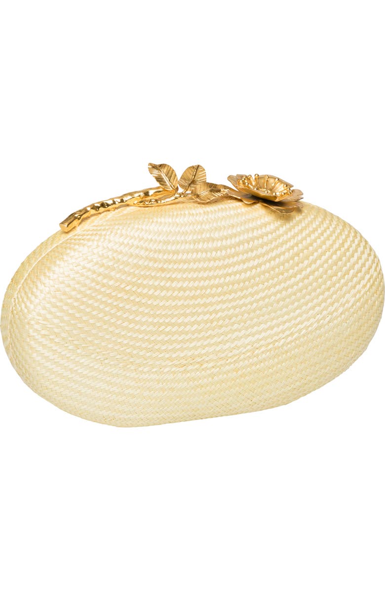 Rafe New York Joanna Oval Clutch, Alternate, color, Pale Yellow