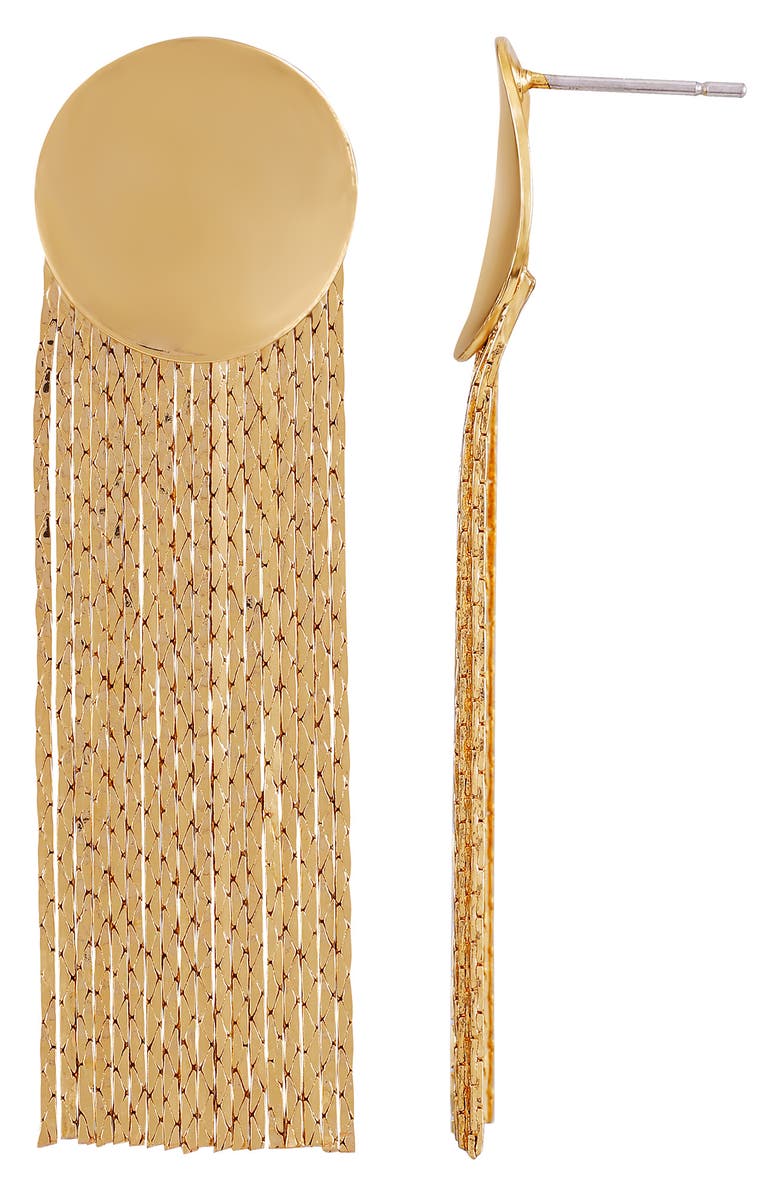 Vince Camuto Chain Fringe Drop Earrings, Main, color, Gold Tone