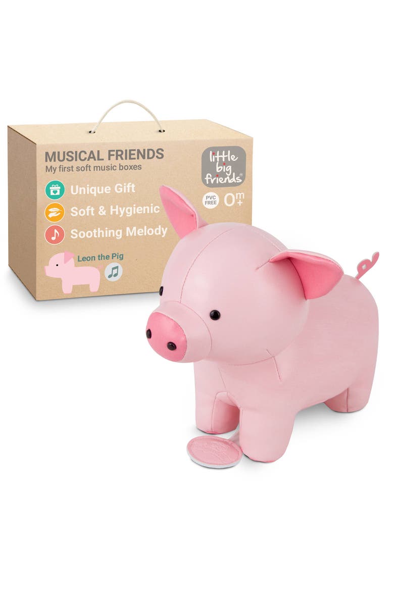 Musical Animals - Pig, Plush Baby Music Box, Nursery Toy, Alternate, color, Pink