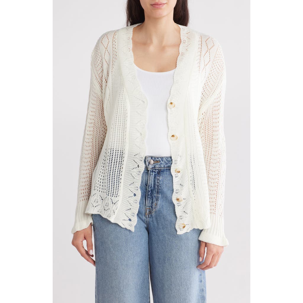 FORGOTTEN GRACE FORGOTTEN GRACE OPEN STITCH CARDIGAN