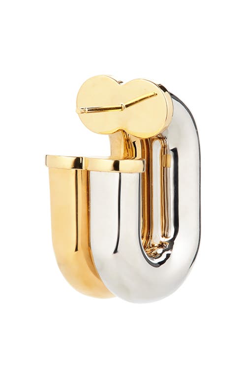 Rabanne Xl Link Two-tone Hoop Earrings In Multi